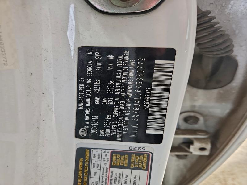 5XXGU4L16KG333772 - 2019 KIA OPTIMA EX თეთრი ფოტო 12