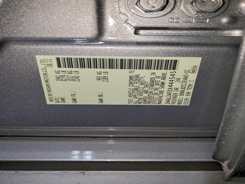 1N4AL2AP2CN444545 - 2012 NISSAN ALTIMA BASE SILVER photo 12
