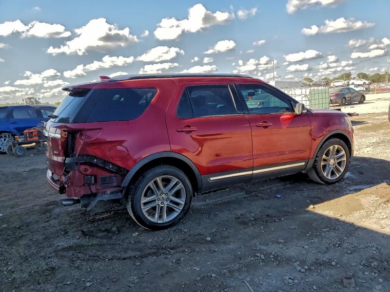 1FM5K8D87GGC30503 - 2016 FORD EXPLORER XLT RED photo 3