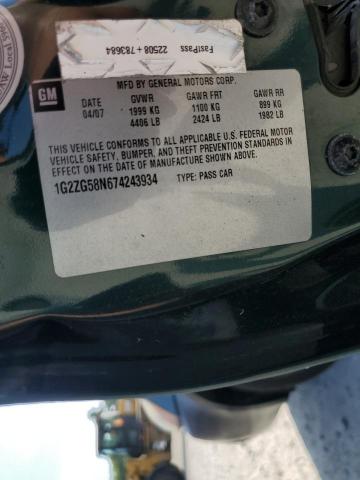 1G2ZG58N674243934 - 2007 PONTIAC G6 BASE GREEN photo 24