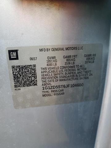 1G1ZD5ST6JF104600 - 2018 CHEVROLET MALIBU LT BLUE photo 12