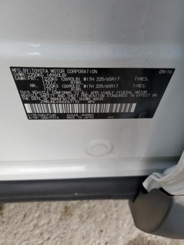 JTMRJREV4HD067170 - 2017 TOYOTA RAV4 HV LE WHITE photo 13
