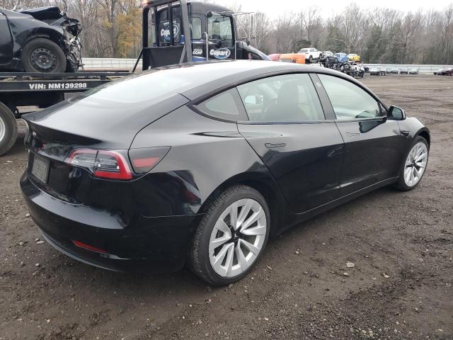 5YJ3E1EA7NF286976 - 2022 TESLA MODEL 3 BLACK photo 3