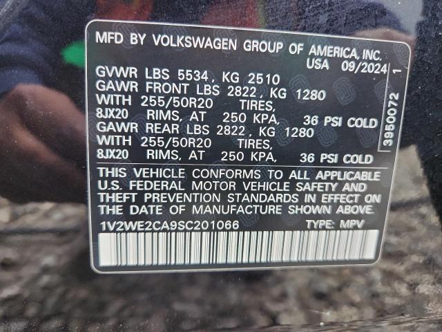 1V2WE2CA9SC201066 - 2025 VOLKSWAGEN ATLAS CROS SE Սև լուսանկար 14