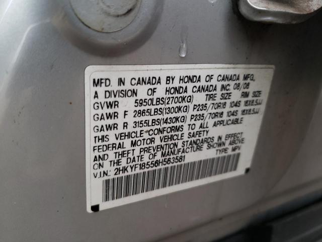 2HKYF18556H563581 - 2006 HONDA PILOT EX 银色 照片 13