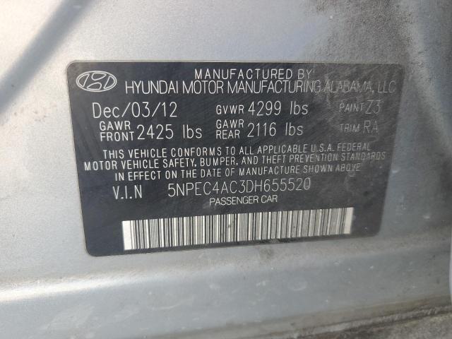 5NPEC4AC3DH655520 - 2013 HYUNDAI SONATA SE Gümüş foto 13