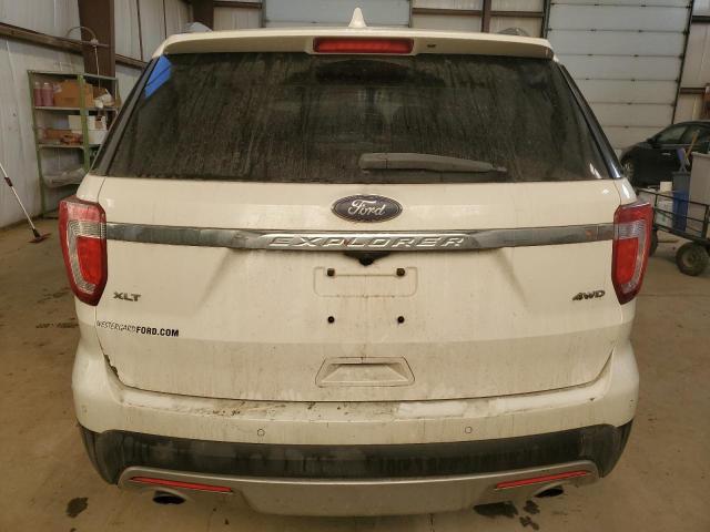 1FM5K8D86HGA49409 - 2017 FORD EXPLORER XLT WHITE photo 6
