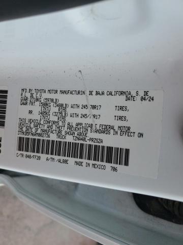 3TMKB5FN6RM002736 - 2024 TOYOTA TACOMA DOUBLE CAB 白色 照片 12