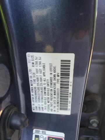 JHLRM3H78CC003121 - 2012 HONDA CR-V EXL BLUE photo 13