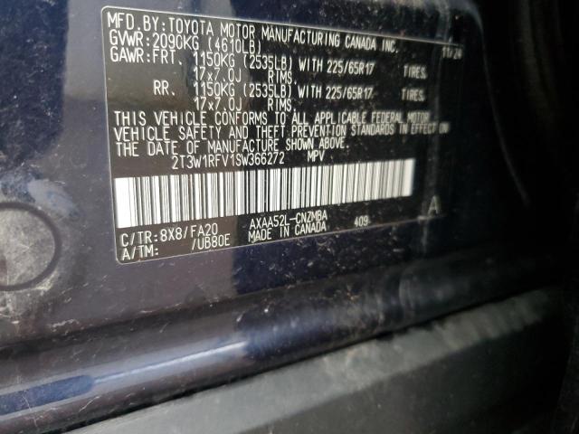 2T3W1RFV1SW366272 - 2025 TOYOTA RAV4 XLE BLUE photo 14
