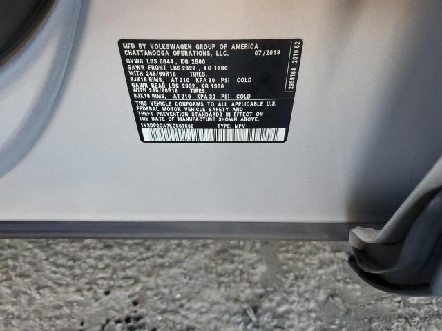 1V2DP2CA7KC587505 - 2019 VOLKSWAGEN ATLAS SE Gris foto 13
