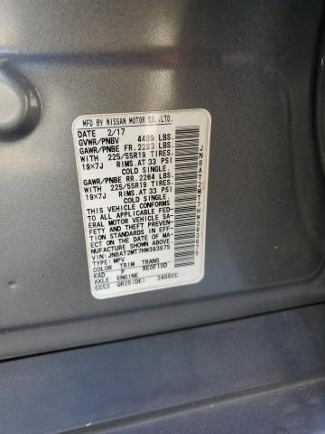 JN8AT2MT7HW393875 - 2017 NISSAN ROGUE S GRAY photo 14