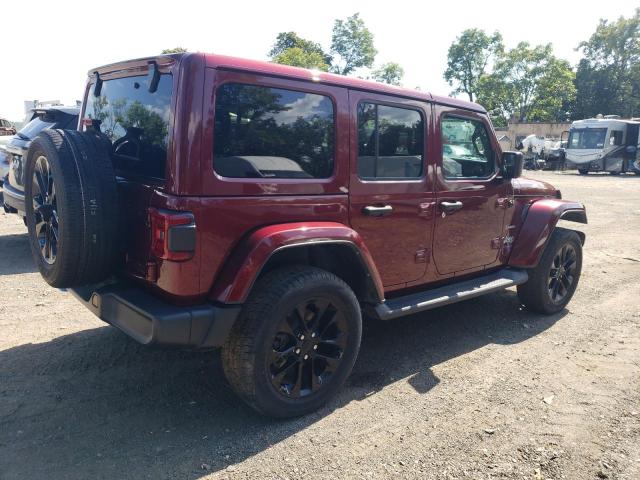 1C4JJXP62NW170448 - 2022 JEEP WRANGLER U SAHARA 4XE BURGUNDY photo 3