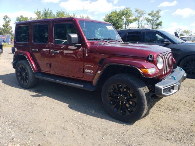 1C4JJXP62NW170448 - 2022 JEEP WRANGLER U SAHARA 4XE BURGUNDY photo 4