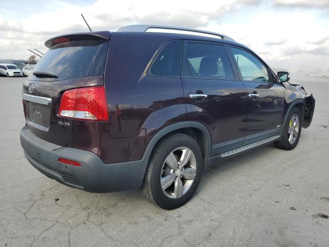 5XYKUDA20CG223352 - 2012 KIA SORENTO EX PURPLE photo 3