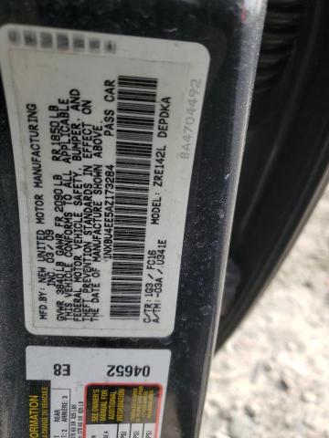 1NXBU4EE5AZ173284 - 2010 TOYOTA COROLLA BASE ნაცრისფერი ფოტო 12