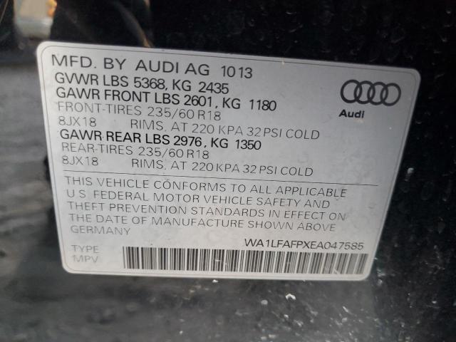 WA1LFAFPXEA047585 - 2014 AUDI Q5 PREMIUM PLUS BLACK photo 13