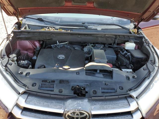 5TDJZRFH0HS407966 - 2017 TOYOTA HIGHLANDER SE წითელი ფოტო 12