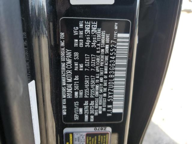 5XYZUDLB3GG345527 - 2016 HYUNDAI SANTA FE S BLACK photo 13