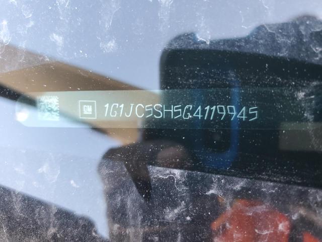 1G1JC5SH5G4119945 - 2016 CHEVROLET SONIC LT WHITE photo 12