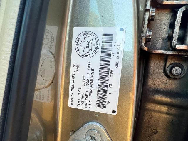 1HGCP26829A803385 - 2009 HONDA ACCORD EXL GOLD photo 10