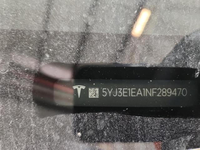 5YJ3E1EA1NF289470 - 2022 TESLA MODEL 3 Grafit foto 12