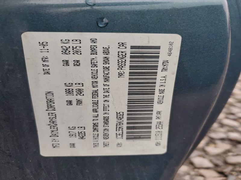 1C3EL55R76N148325 - 2006 CHRYSLER SEBRING TOURING 绿色 照片 12