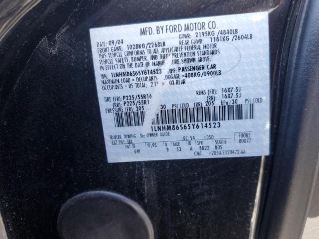 1LNHM86S65Y614523 - 2005 LINCOLN LS Черный фото 12