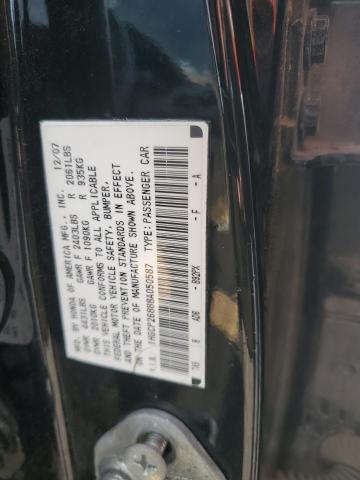 1HGCP26888A050587 - 2008 HONDA ACCORD EXL BLACK photo 12