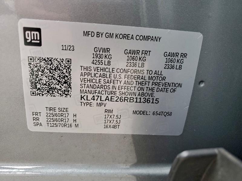 KL47LAE26RB113615 - 2024 BUICK ENVISTA PREFERRED ვერცხლისფერი ფოტო 14