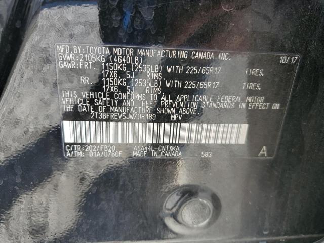 2T3BFREV5JW708189 - 2018 TOYOTA RAV4 LE Чорний фото 13