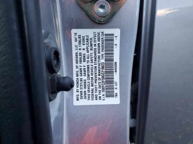 19XFC2F59GE219623 - 2016 HONDA CIVIC LX ვერცხლისფერი ფოტო 13