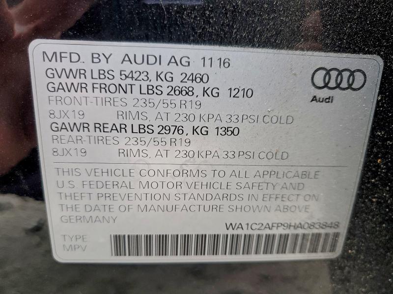 WA1C2AFP9HA083848 - 2017 AUDI Q5 PREMIUM 黑色 照片 14