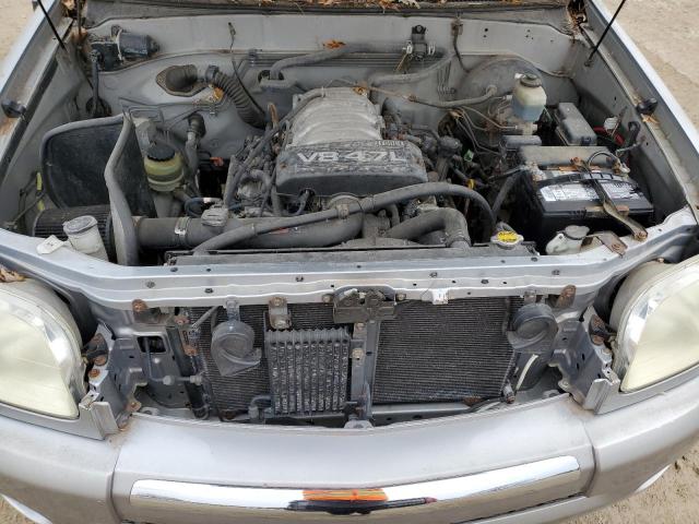5TBDT44194S447425 - 2004 TOYOTA TUNDRA DOUBLE CAB SR5 SILVER photo 11
