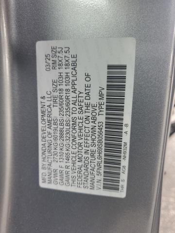 5FNRL6H69SB056453 - 2025 HONDA ODYSSEY EXL SILVER photo 13