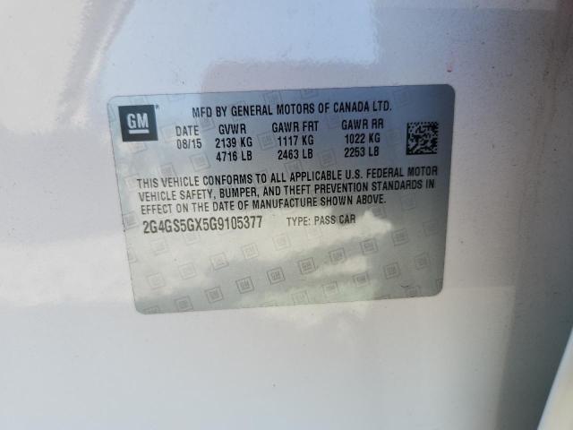 2G4GS5GX5G9105377 - 2016 BUICK REGAL PREMIUM WHITE photo 12