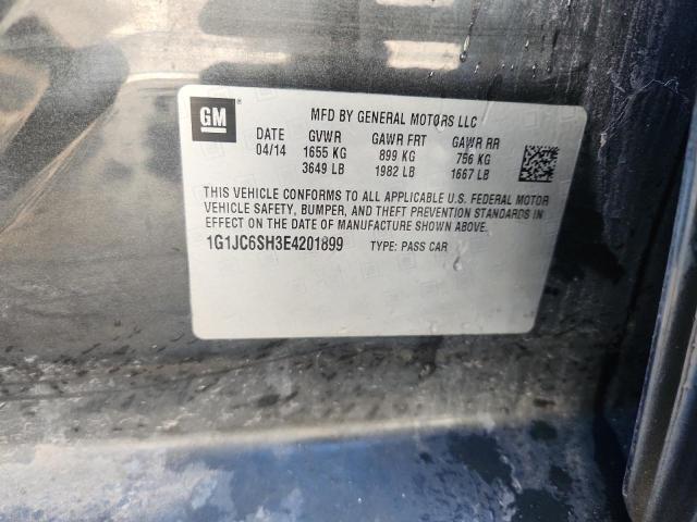 1G1JC6SH3E4201899 - 2014 CHEVROLET SONIC LT CHARCOAL photo 12