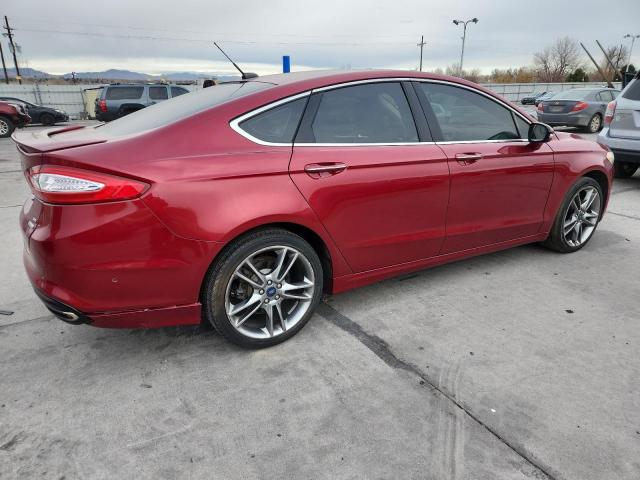 3FA6P0K92ER219749 - 2014 FORD FUSION TITANIUM RED photo 3