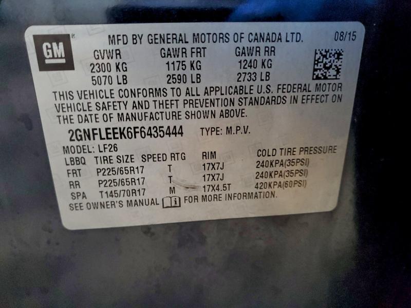 2GNFLEEK6F6435444 - 2015 CHEVROLET EQUINOX LS BLUE photo 13