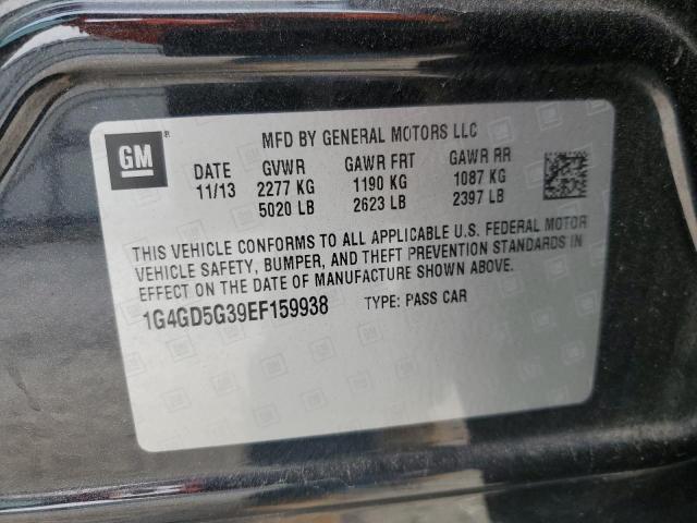 1G4GD5G39EF159938 - 2014 BUICK LACROSSE PREMIUM BLACK photo 12