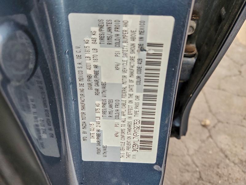 3MZBM1L7XFM192753 - 2015 MAZDA 3 TOURING Көк фото 13