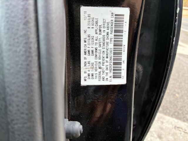 1HGCR2F50HA073622 - 2017 HONDA ACCORD SPORT BLACK photo 10
