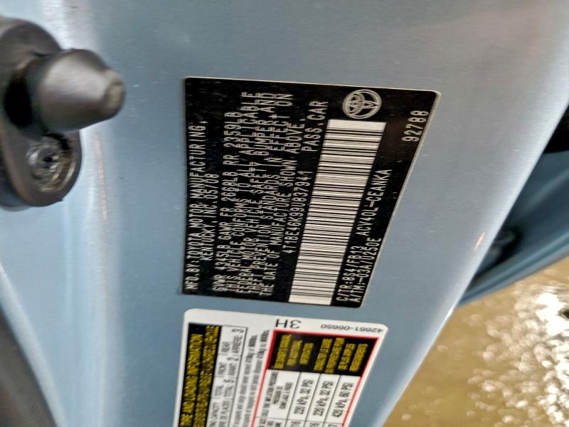 4T1BE46K99U837941 - 2009 TOYOTA CAMRY BASE BLUE photo 12