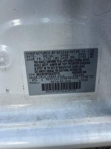 3N1CN7AP7GL872713 - 2016 NISSAN VERSA S თეთრი ფოტო 10