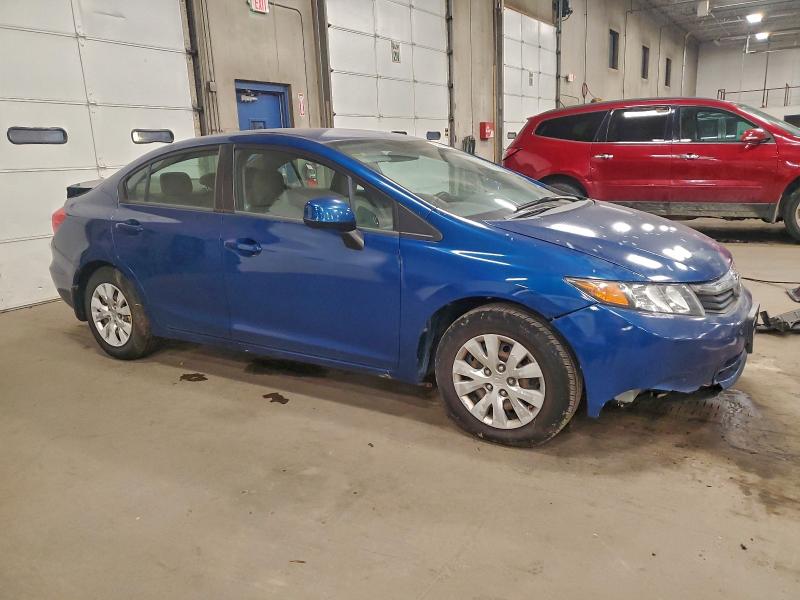 19XFB2F55CE031646 - 2012 HONDA CIVIC LX Կապույտ լուսանկար 4
