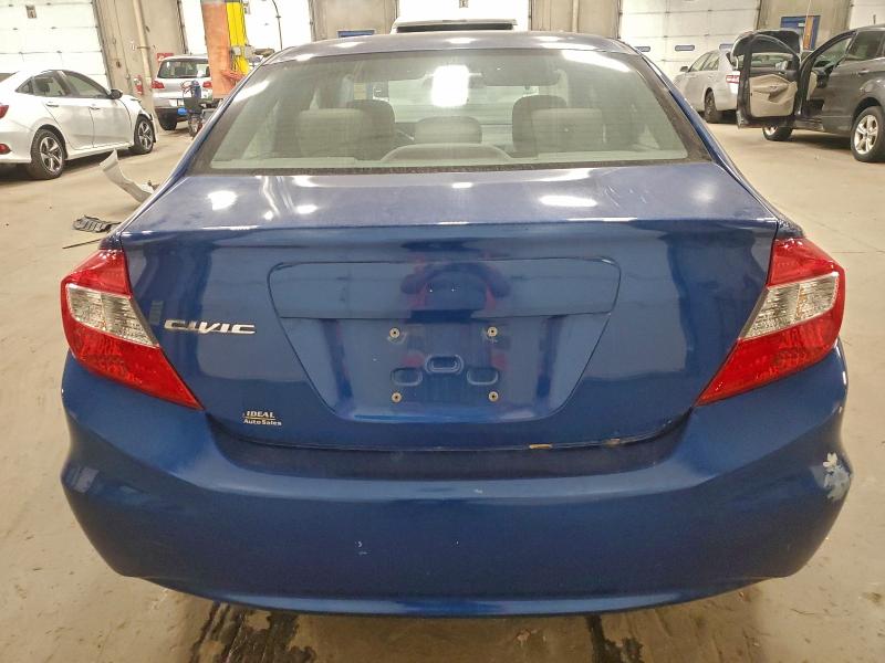 19XFB2F55CE031646 - 2012 HONDA CIVIC LX Կապույտ լուսանկար 6