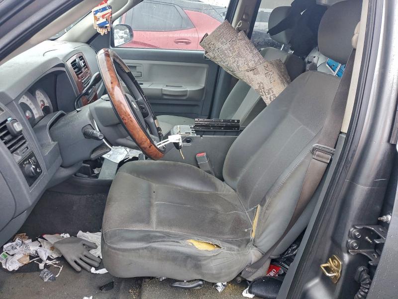 1D7HW48N35S365802 - 2005 DODGE DAKOTA QUAD SLT GRAY photo 7