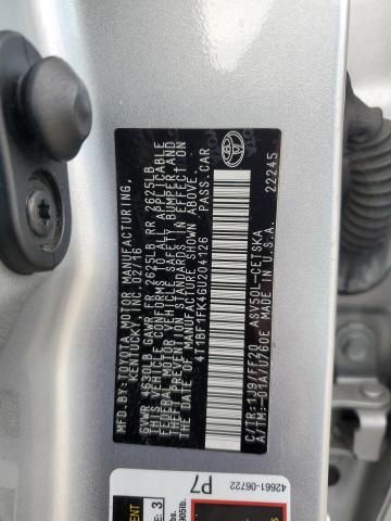 4T1BF1FK4GU204126 - 2016 TOYOTA CAMRY LE SILVER photo 12