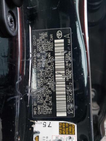 JTDKB20U773242150 - 2007 TOYOTA PRIUS BLACK photo 12