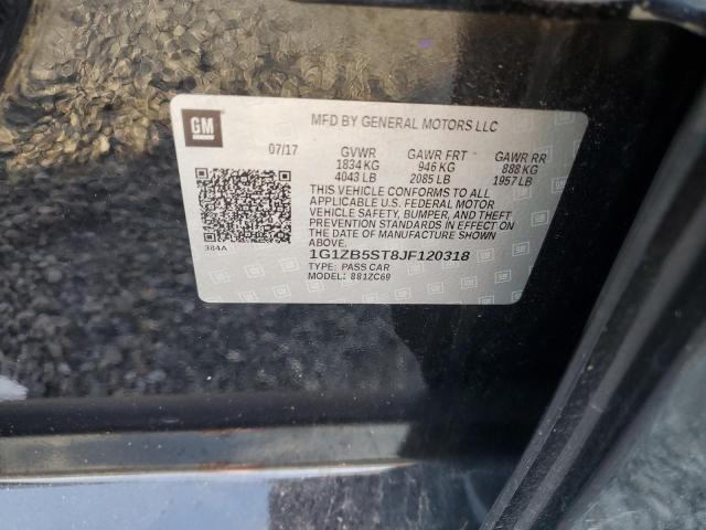 1G1ZB5ST8JF120318 - 2018 CHEVROLET MALIBU LS Qara foto 12